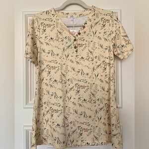 Women’s Top Yellow Flower Pattern Small